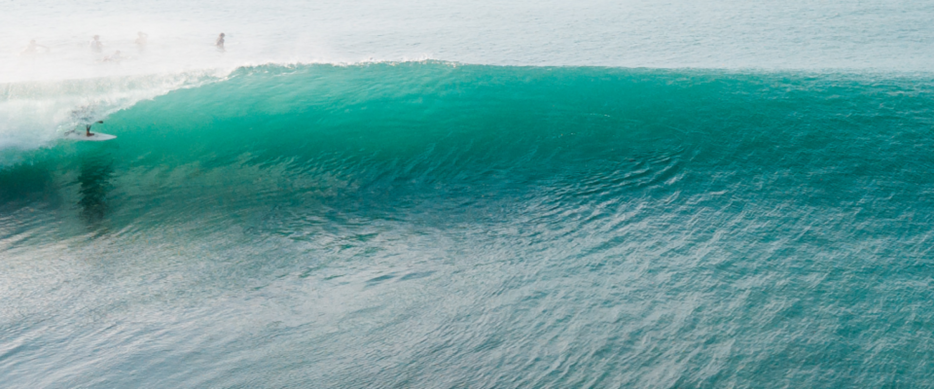 Welle mit Surfer