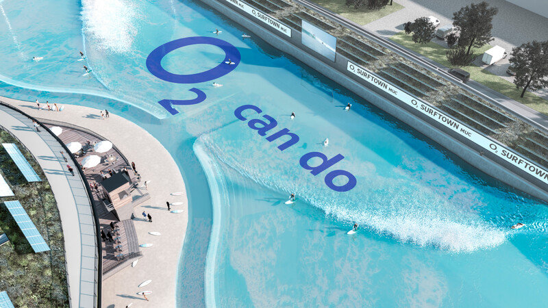 Visualisation of the Wave Pool of o2 SURFTOWN MUC from above