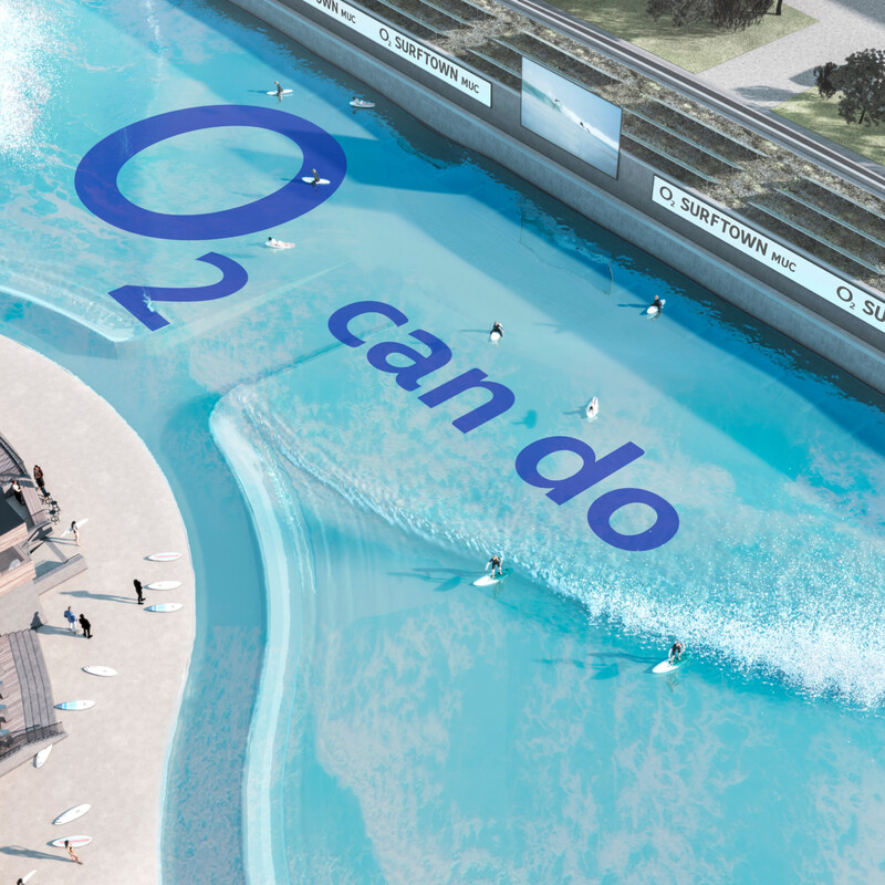Visualisation of the Wave Pool of o2 SURFTOWN MUC from above
